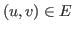 $ (u,v)\in E$