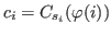 $ c_i = C_{s_i}(\varphi(i))$