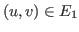 $ (u,v)\in E_1$