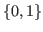 $ \{0,1\}$