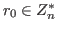$ r_0 \in Z_n^*$