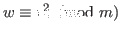 $ w\equiv r_0^2\pmod m$